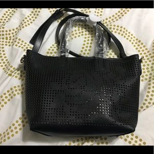 Zara Perforated Rose Designed Tote Bag